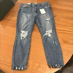 NWT Eunina clara high rise skinny crop jeans size 15